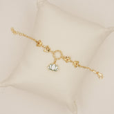 Lotus Blossom Bracelet 4.2 Grams, 18KT Gold